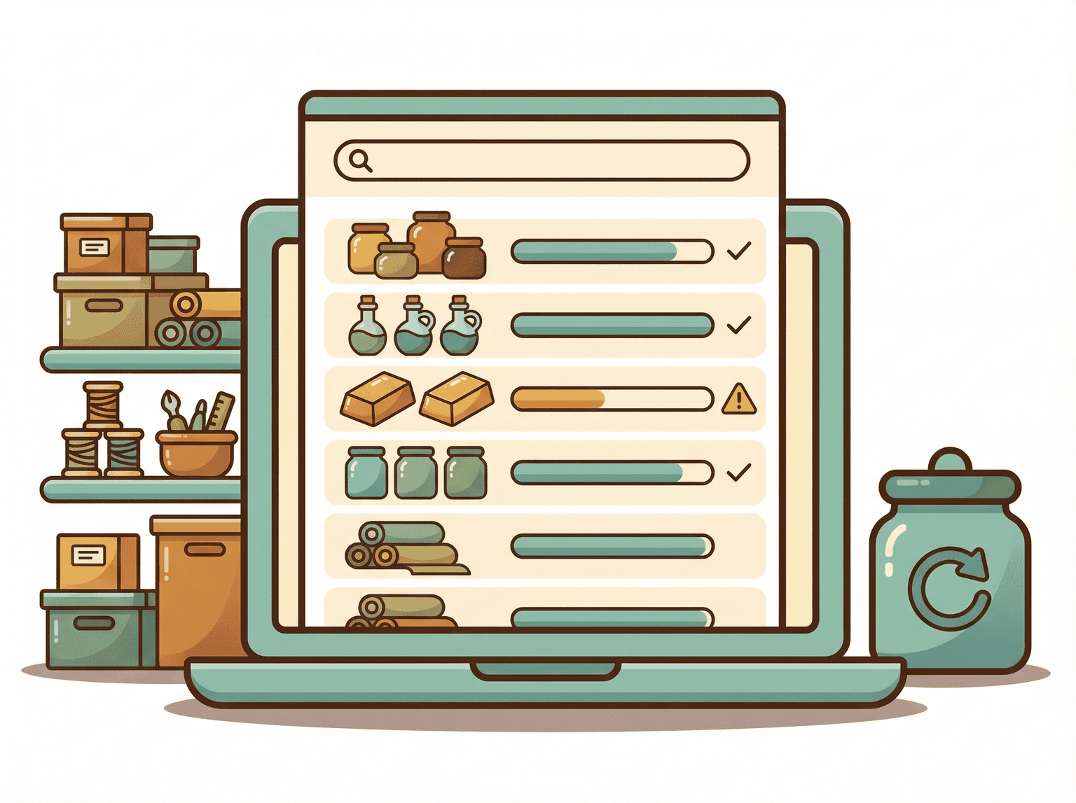 Material inventory tracking